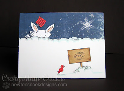 Blizzard Thank You Card by Crafty Math Chick | Winter Tails by Newton's Nook Designs