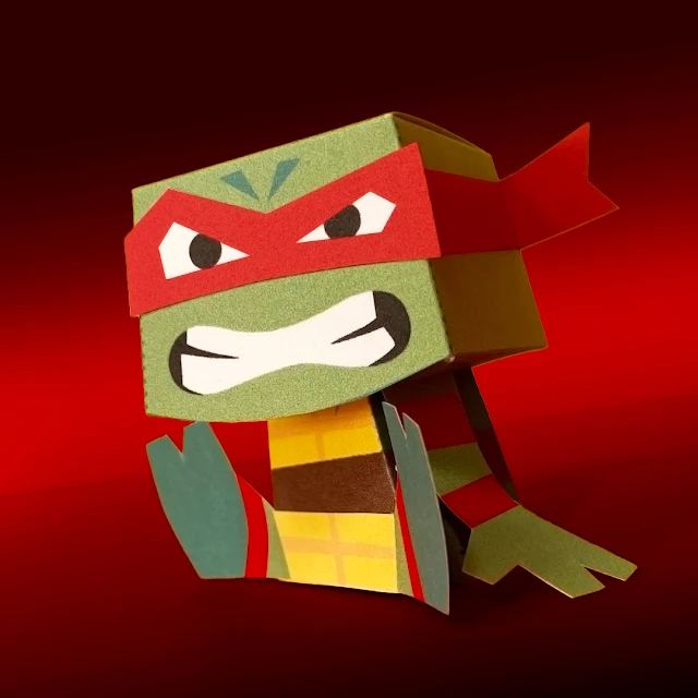 Raphael Teenage Mutant Ninja Turtle paper toy