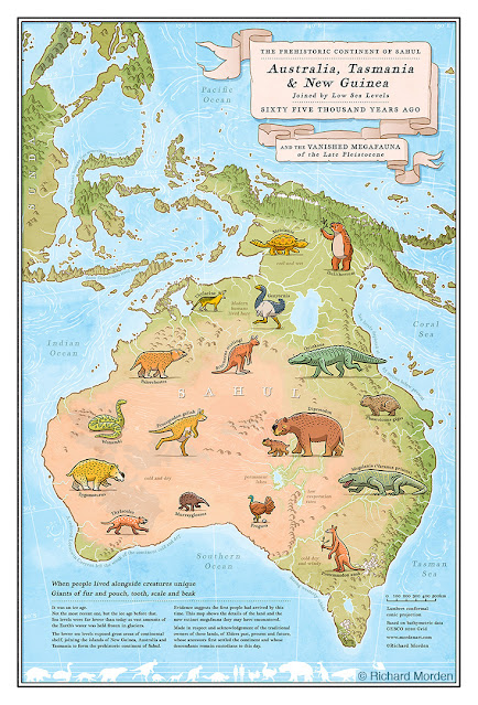 prehistoric megafauna map of Australia