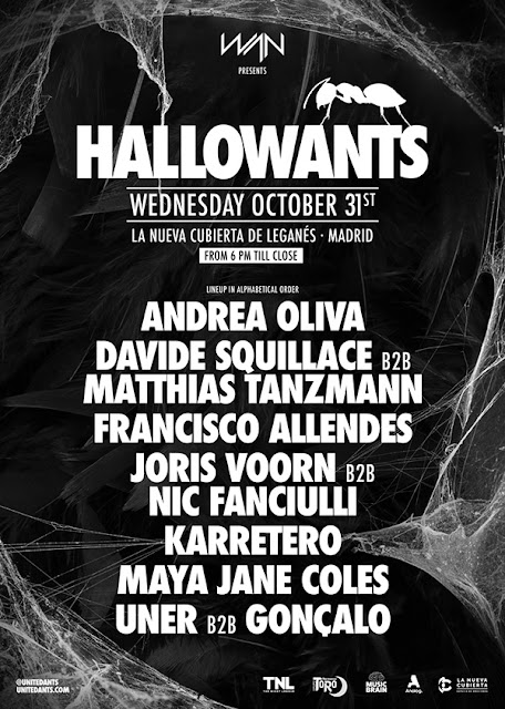 WAN Festival, Hallowants, fiesta, halloween, leganes, madrid, techno, techno music, musica, musica electronica, music, electronic music, dj, djset, eventos, 2018, line up