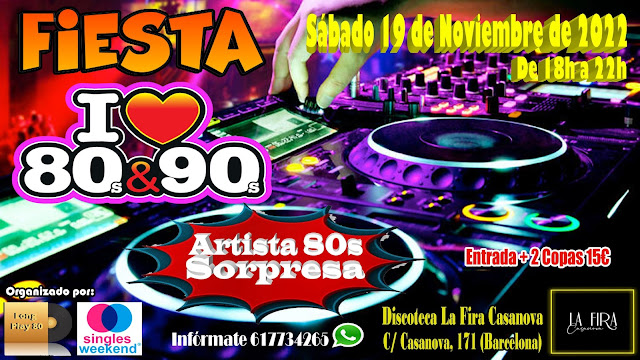 Flyer Fiesta I Love 80s&90s