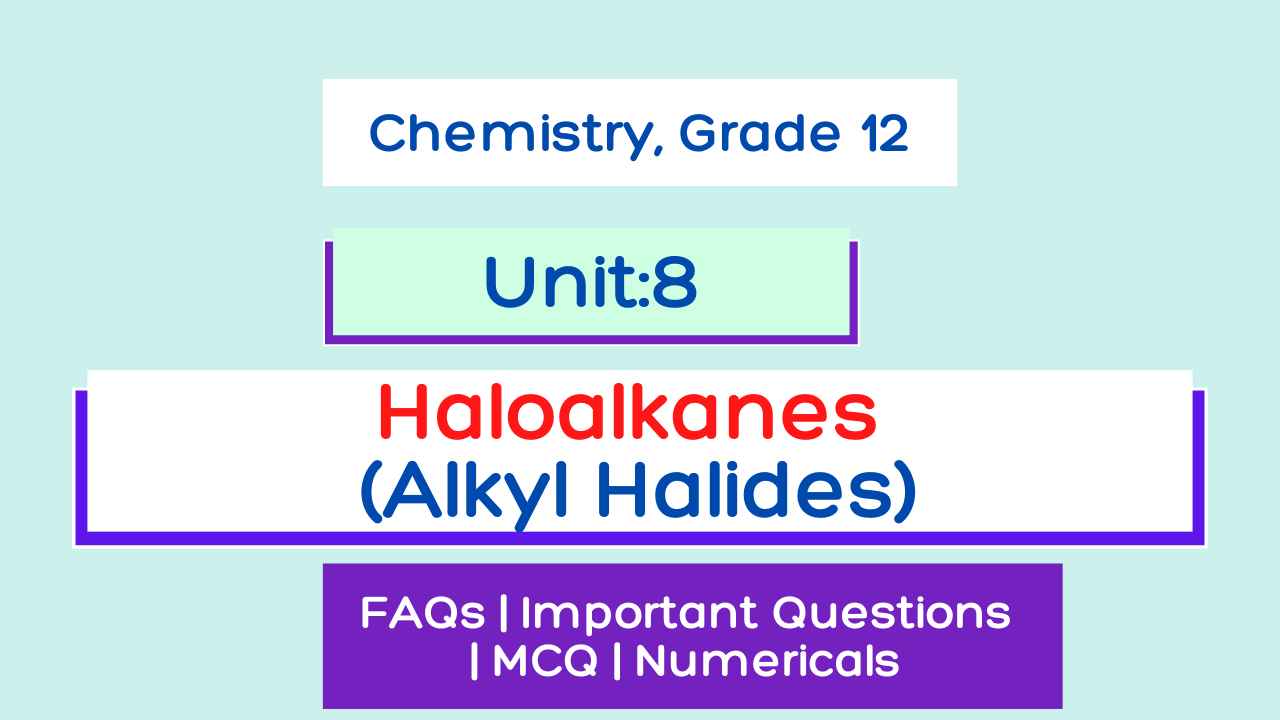 Class 12 Haloalkanes and Chloroform Notes NEB