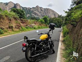 Riding towards Savanadurga, Karnataka