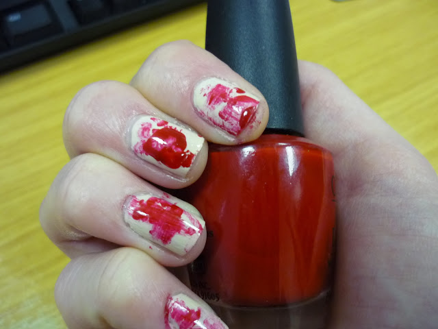 Halloween Blood Spatter Nail Art Tutorial