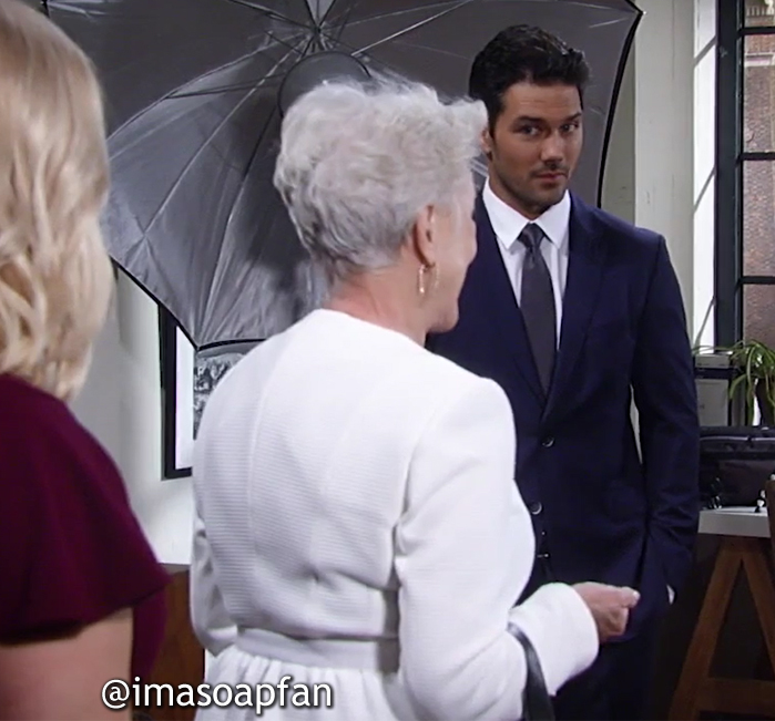 Quinn Danvers, Jennifer Bassey, White Textured Peplum Jacket, Ted Baker, General Hospital, GH