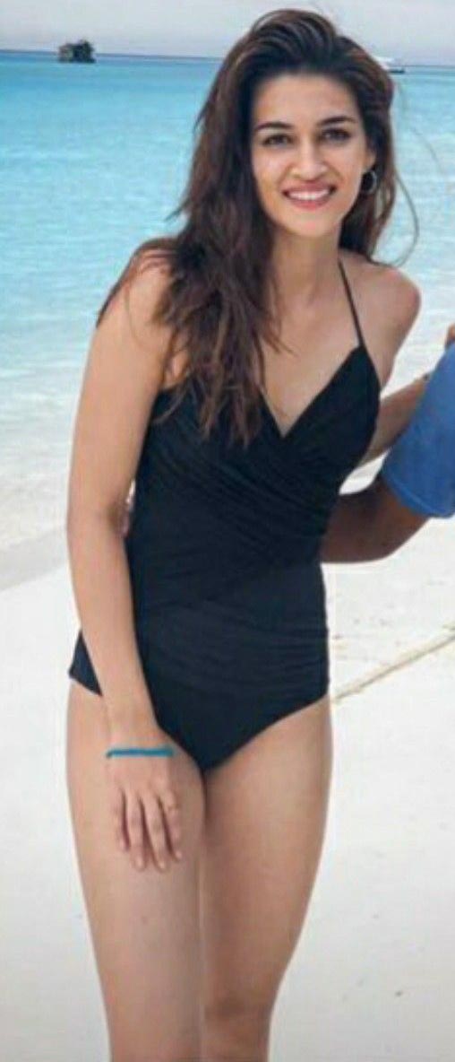 kriti sanon swimsuit sexy legs hot actress