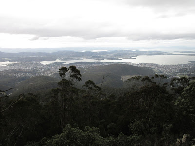 Vistas de Hobart desde Kunanyi, Tasmania