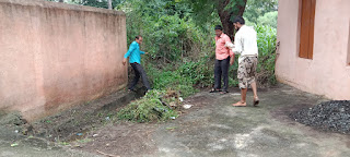 ग्रामीणों ने चलाया स्वच्छता अभियान