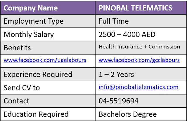 United States Company is hiring Sales executives inwards Dubai alongside sense inwards information technology SALES EXECUTIVE