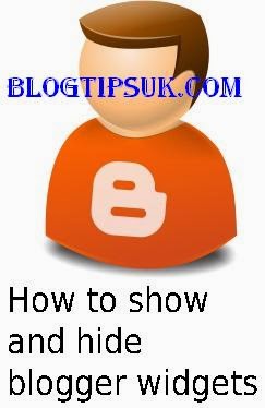 show and hide blogger widgets