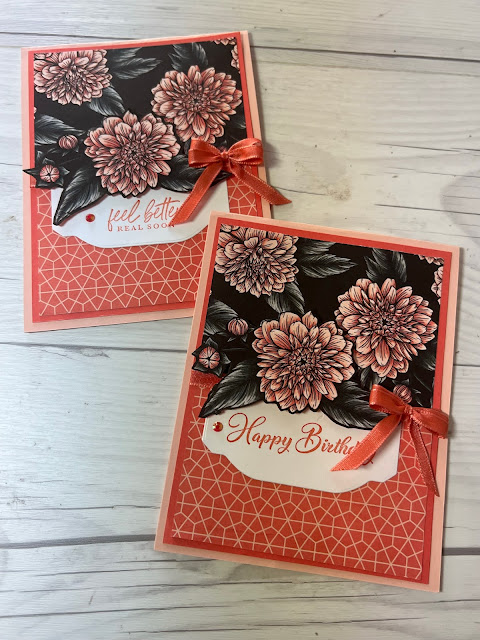 Floral Greeting Cards using Stampin' Up! Favored Flowers Designer Series Paper