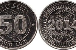 Zimbabwe 50 cents 2014 - Bond coin