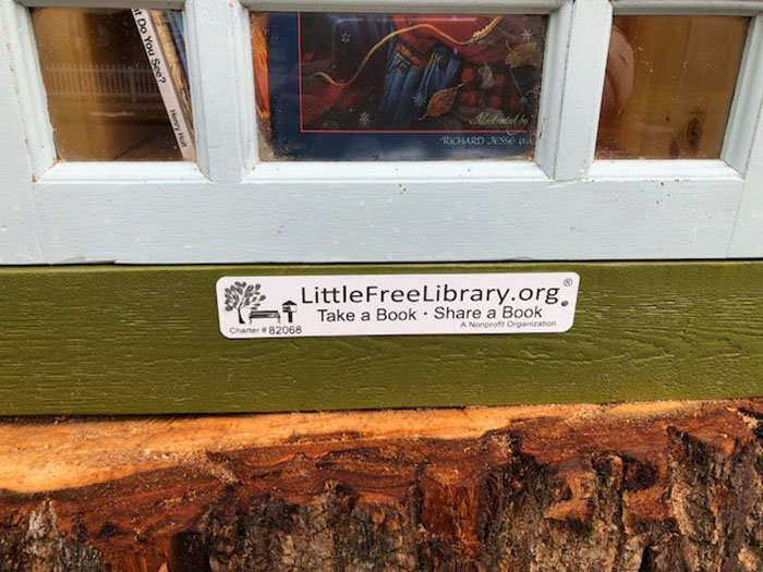 Woman Transformed A 110-Year-Old Dead Tree Into A Free Little Library For The Neighborhood