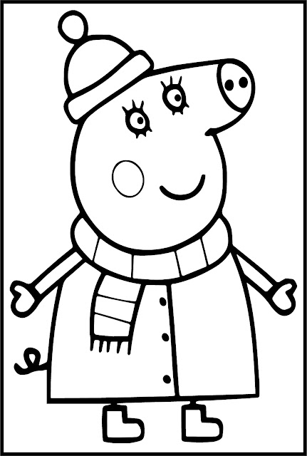 Mummy Pig Coloring Pages