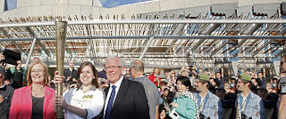  Next London Olympics 2012 : Olympic Flame Visit Scottish Parliament