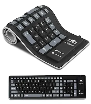 Waterproof Foldable Keyboard for PC and Laptop