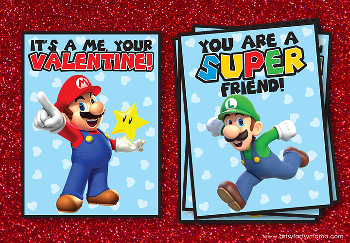 Free Printable Super Mario Valentines