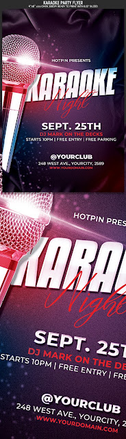  Karaoke Party Flyer Template