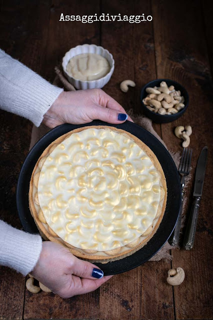 Crostata agli anacardi e cioccolato bianco stile Fauchon