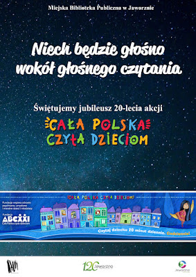 Plakat promujący kampanię Cała Polska czyta dzieciom.