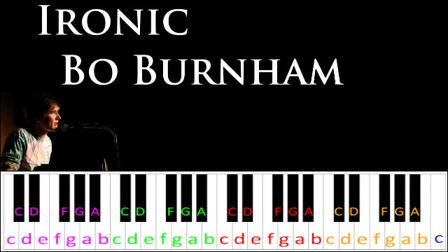 Ironic by Bo Burnham Piano / Keyboard Easy Letter Notes for Beginners