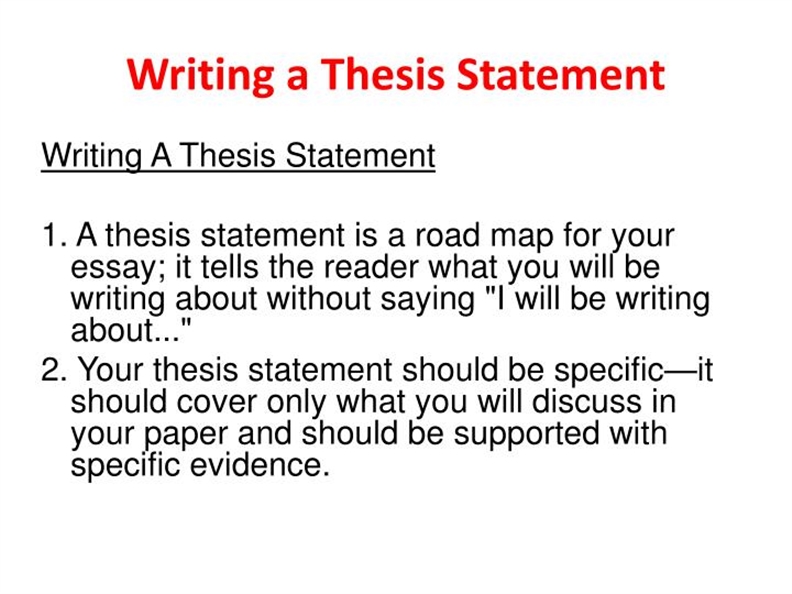 Writing Thesis Statements