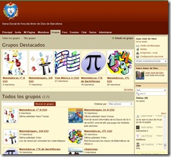 Grupos en la red social del Colegio Amor de Dios de Barcelona