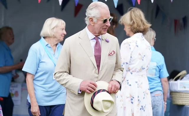 King Charles III and Queen Camilla attended the Sandringham Flower Show 2023 at Sandringham House in Norfolk