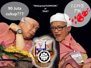 Image result for Najib Razak and Hadi Awang - Opposition Break-Up and RM90 Million on tumpang sekole