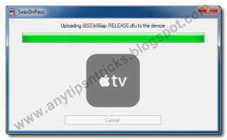 Apple TV enter to DFU mode after few seconds Seas0nPass want from a little.