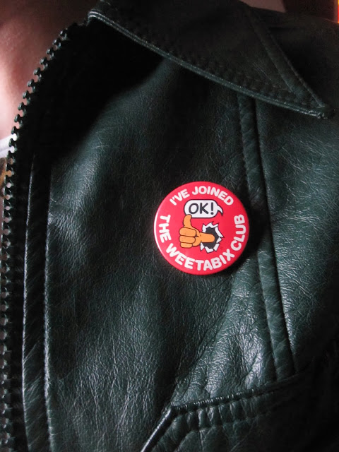 I've joined the Weetabix club badge  Slade member fan club sew on patch Dennis the Menace fan club T Rex Marc Bolan member fan club sew on patch pinback button pin