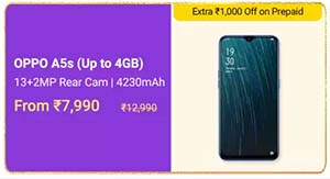 OPPO A5s (Up to 4GB) from ₹7,990
