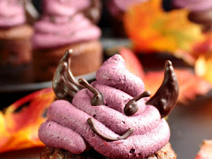 Cupcakes vanille chocolat {petits diables d'Halloween}