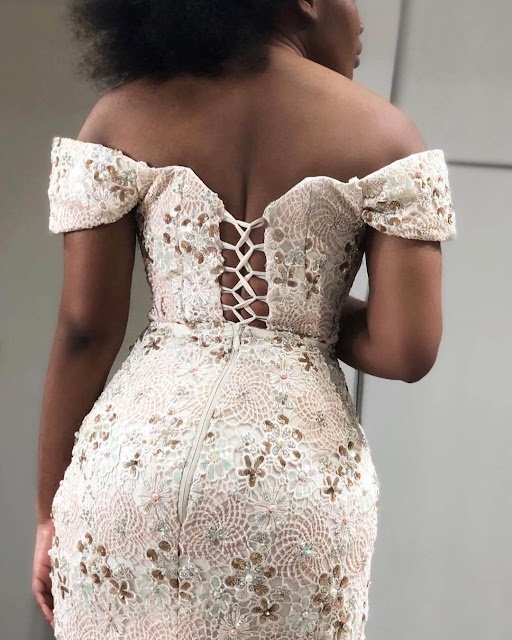 African Lace Short Dress Styles.