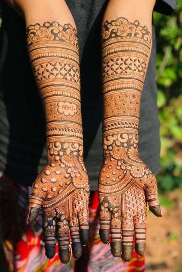 Bharwa Bridal Mehndi Design