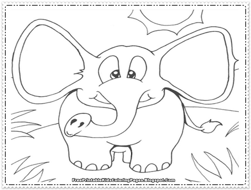 elephant coloring pages printable title=