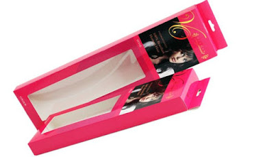 Window Hair Extension Packaging Boxes with Hang Tab