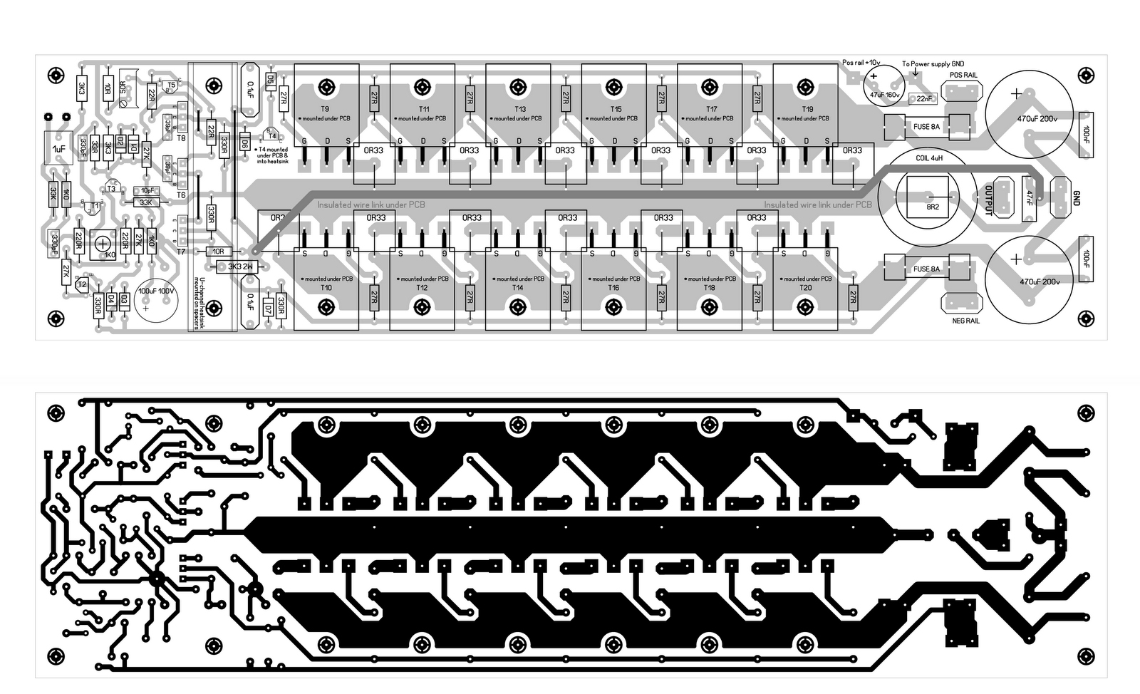 Car Power Amp Circuit With Pcb Design - Pcb Layout Design 600 Watt Mosfet Power Amplifier - Car Power Amp Circuit With Pcb Design