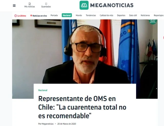 OMS le quita el piso al Colegio Médico de Chile y alcaldes: no recomienda cuarentena total para el país