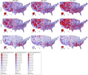 graph of Trends and Disparities in Firearm Fatalities in the United States, 1990-202