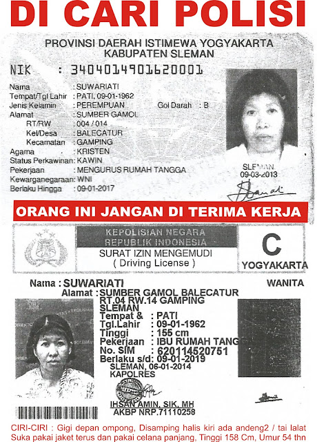 Anak hilang, Penculikan, E-KTP Ganda / ASPAL, Istri kabur 