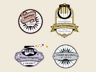 Vintage Piano Badges