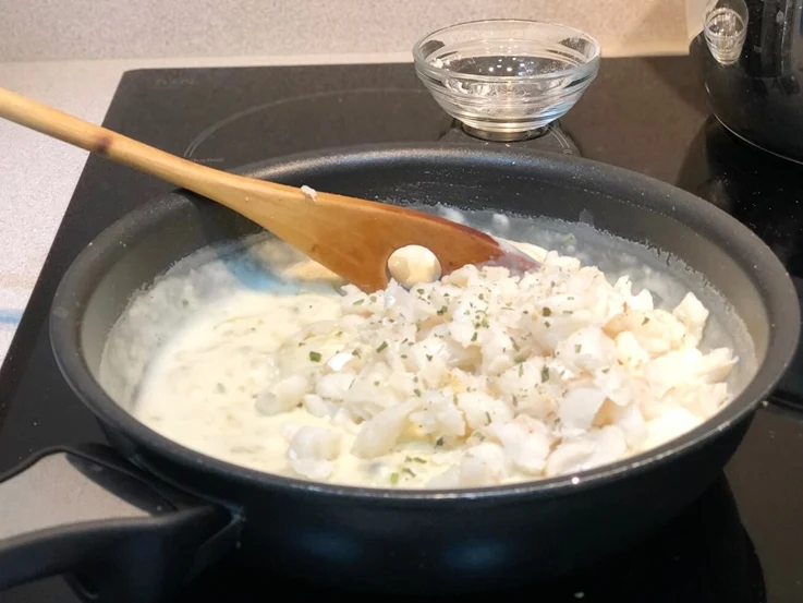 Calabaza rellena de bacalao