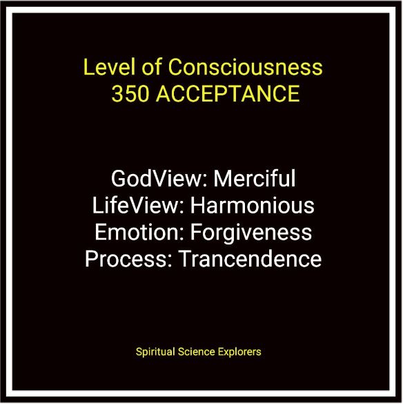 Level of Conciousness 350 ACCEPTANCE - Exploring David R. Hawkins' Map of Consciousness