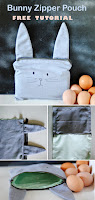 Bunny Zipper Pouch Bag Tutorial