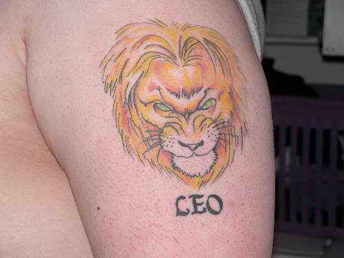 Leo symbol tattoo cool