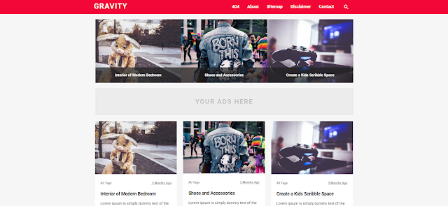 Graivity Blogger Template Red