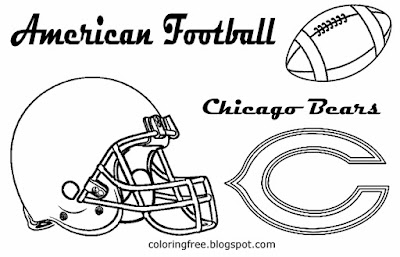 NFC Chicago Bears American football drawing pictures for teenagers USA sport game to print and color