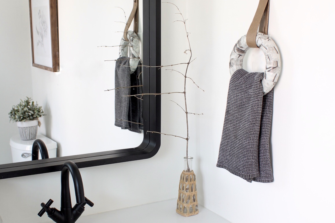 Bathroom Renovation with a DIY Towel Ring Holder