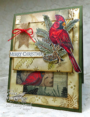ODBD Stamps: Sing for Joy, Christmas Pattern Ornament, designer Grace Nywening